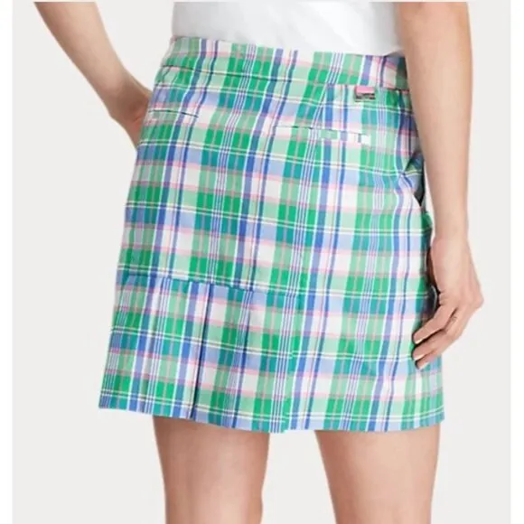 Polo Ralph Lauren Golf Plaid Pleated Golf Skort Fairway Plaid Size 2 $148 NWOT