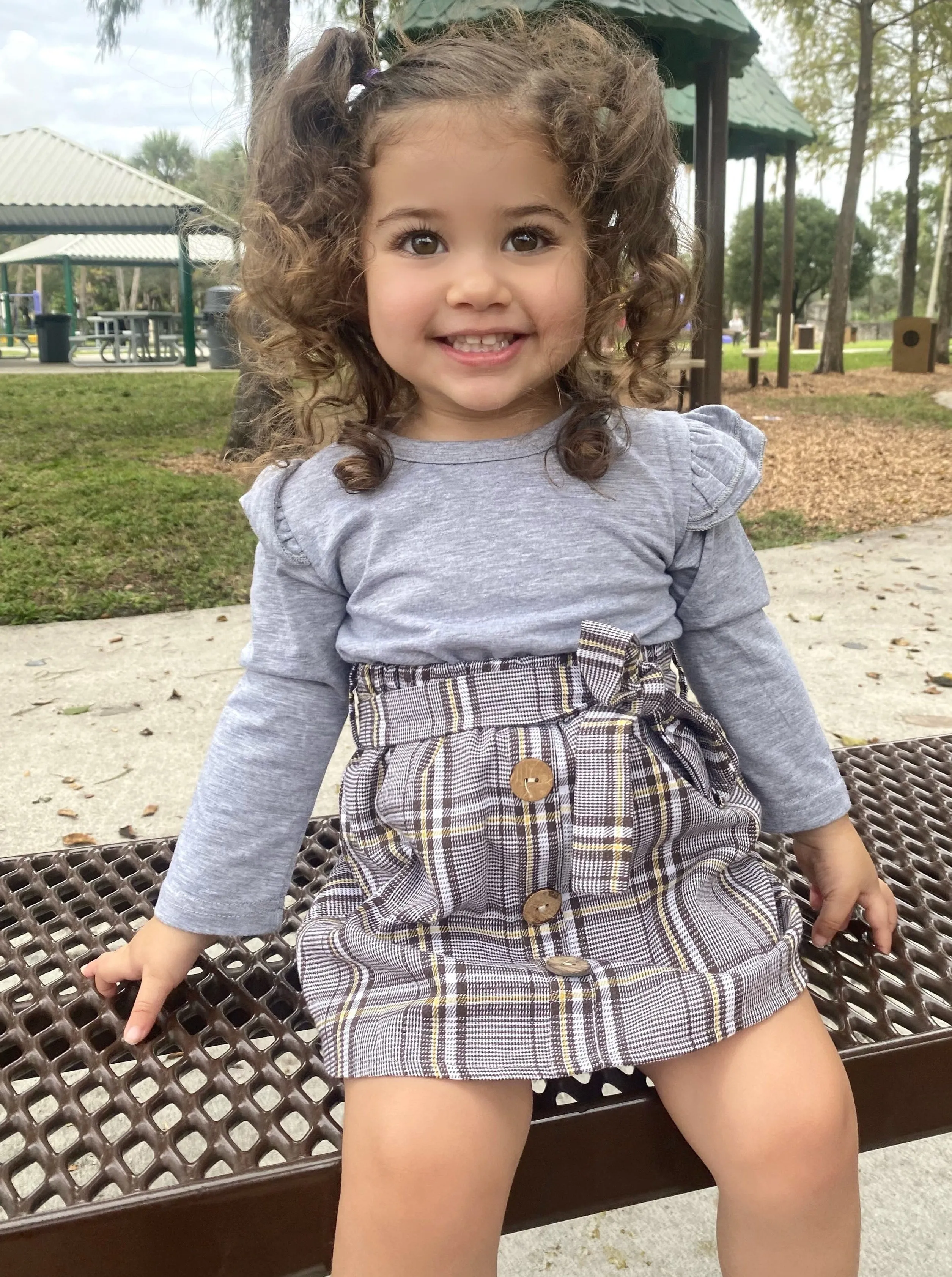 Preppy and Fab Top and Plaid Skirt Set