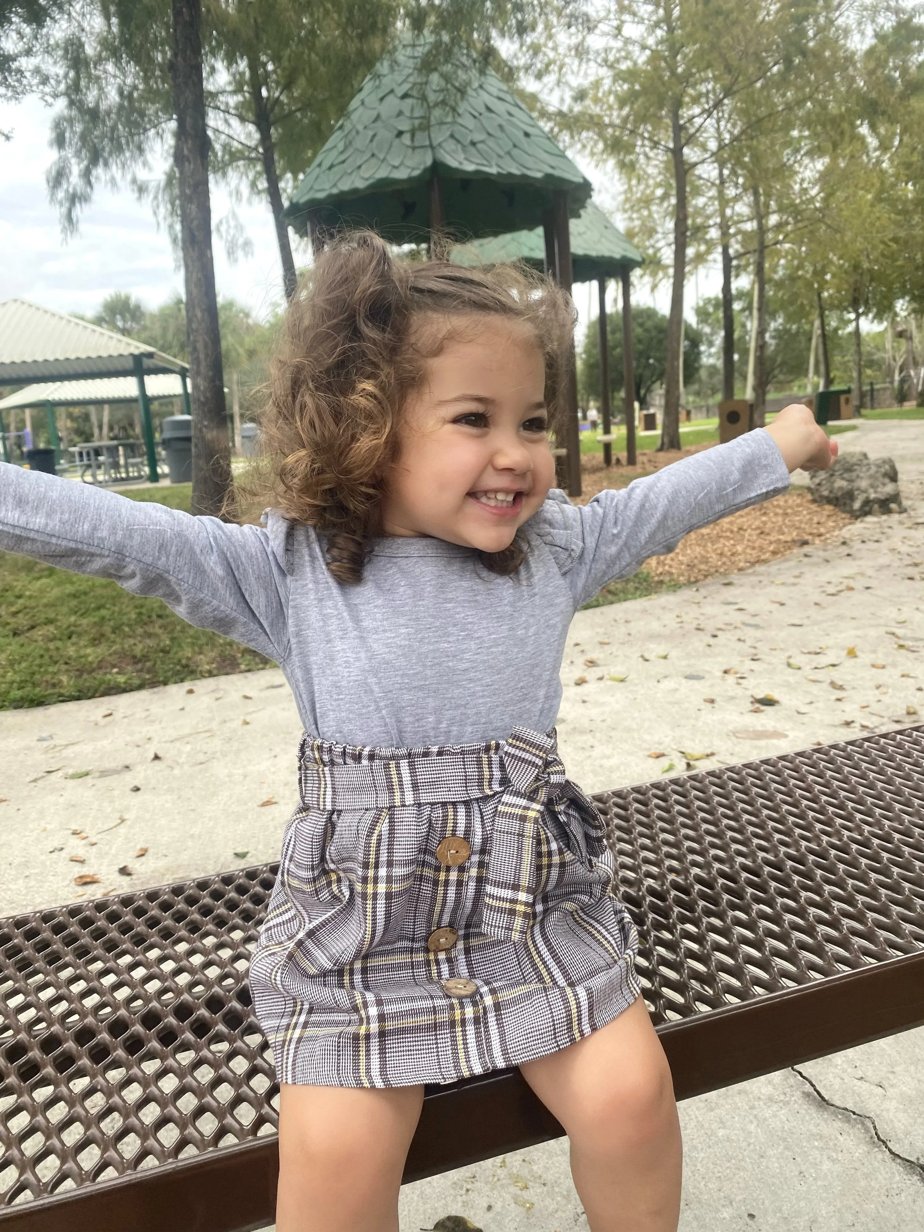 Preppy and Fab Top and Plaid Skirt Set