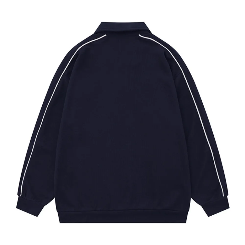 Preppy Badge Embroidered Sweatshirt