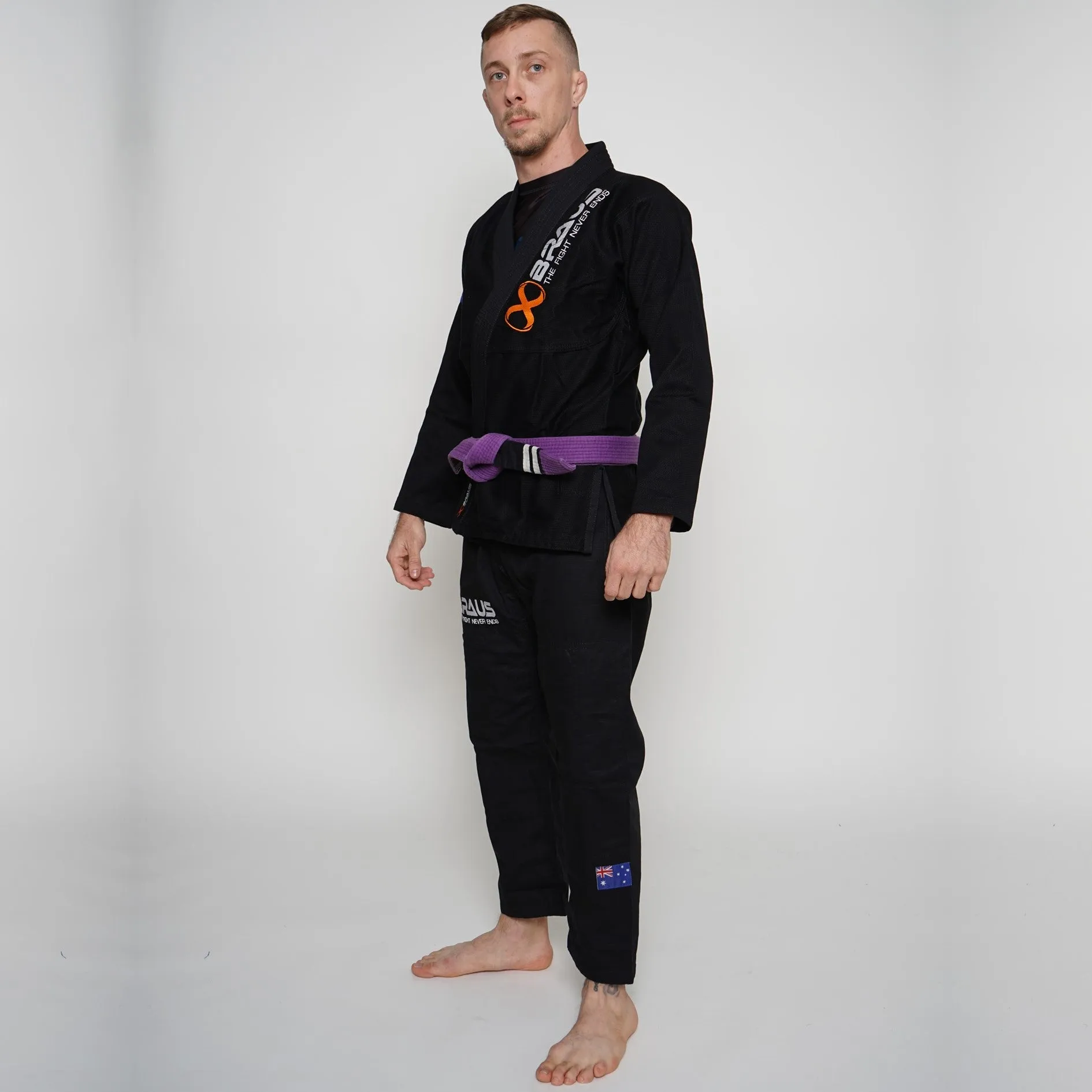 PRO LIGHT JIU JITSU GI MAN BLACK BRAUS