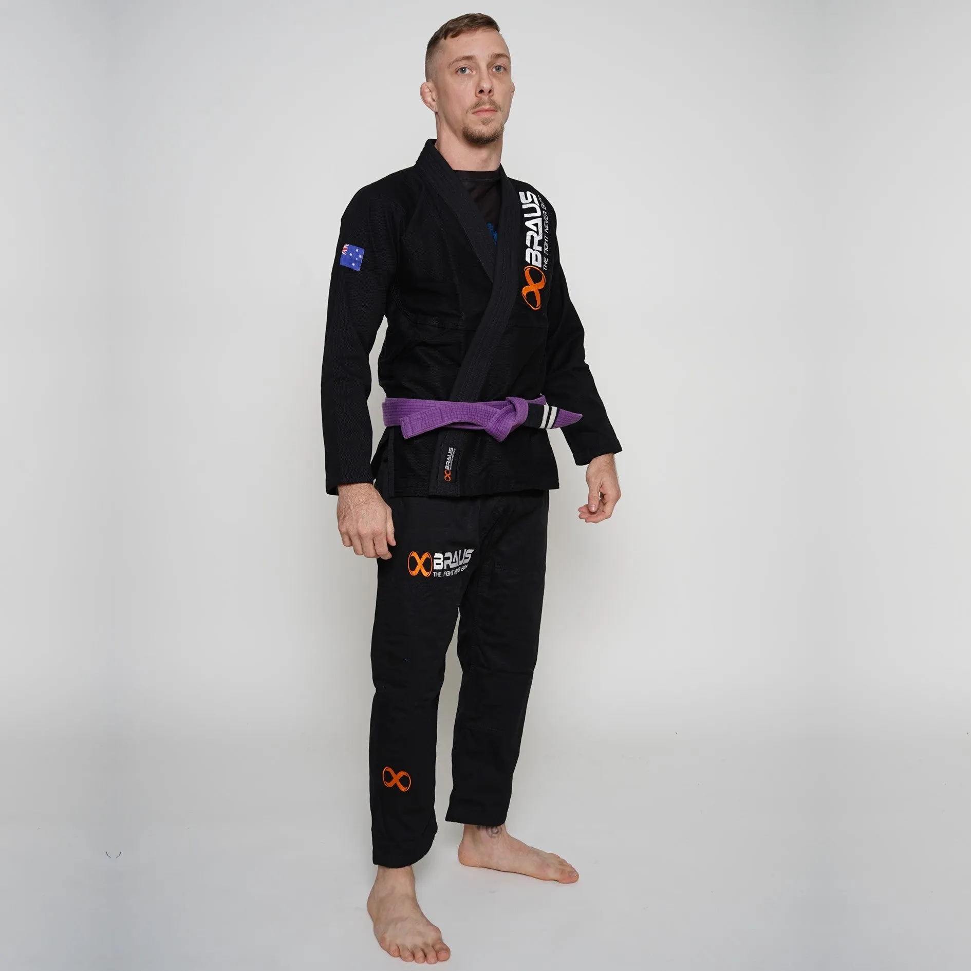 PRO LIGHT JIU JITSU GI MAN BLACK BRAUS