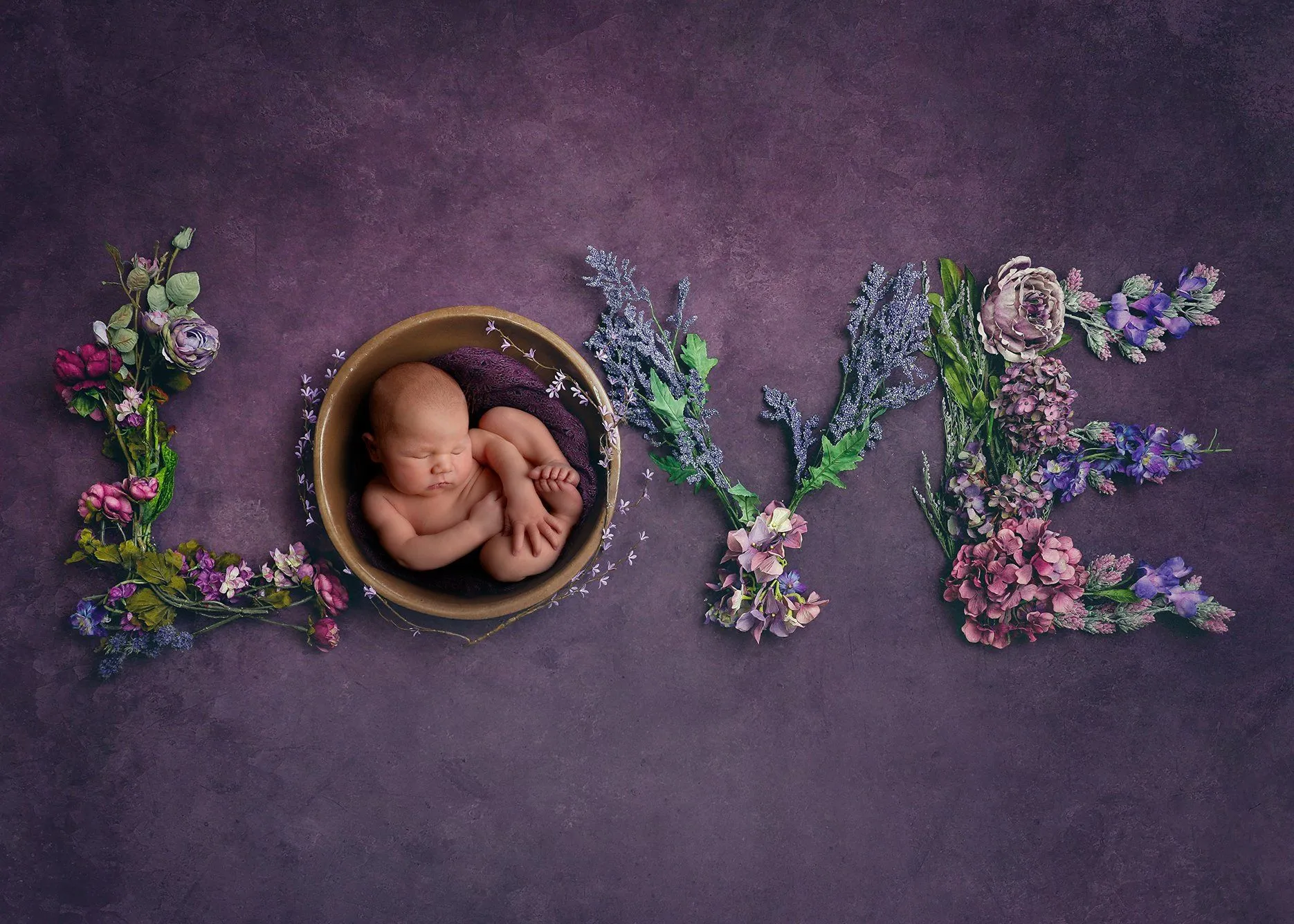 Purple Floral Love (Ana Brandt Digital)