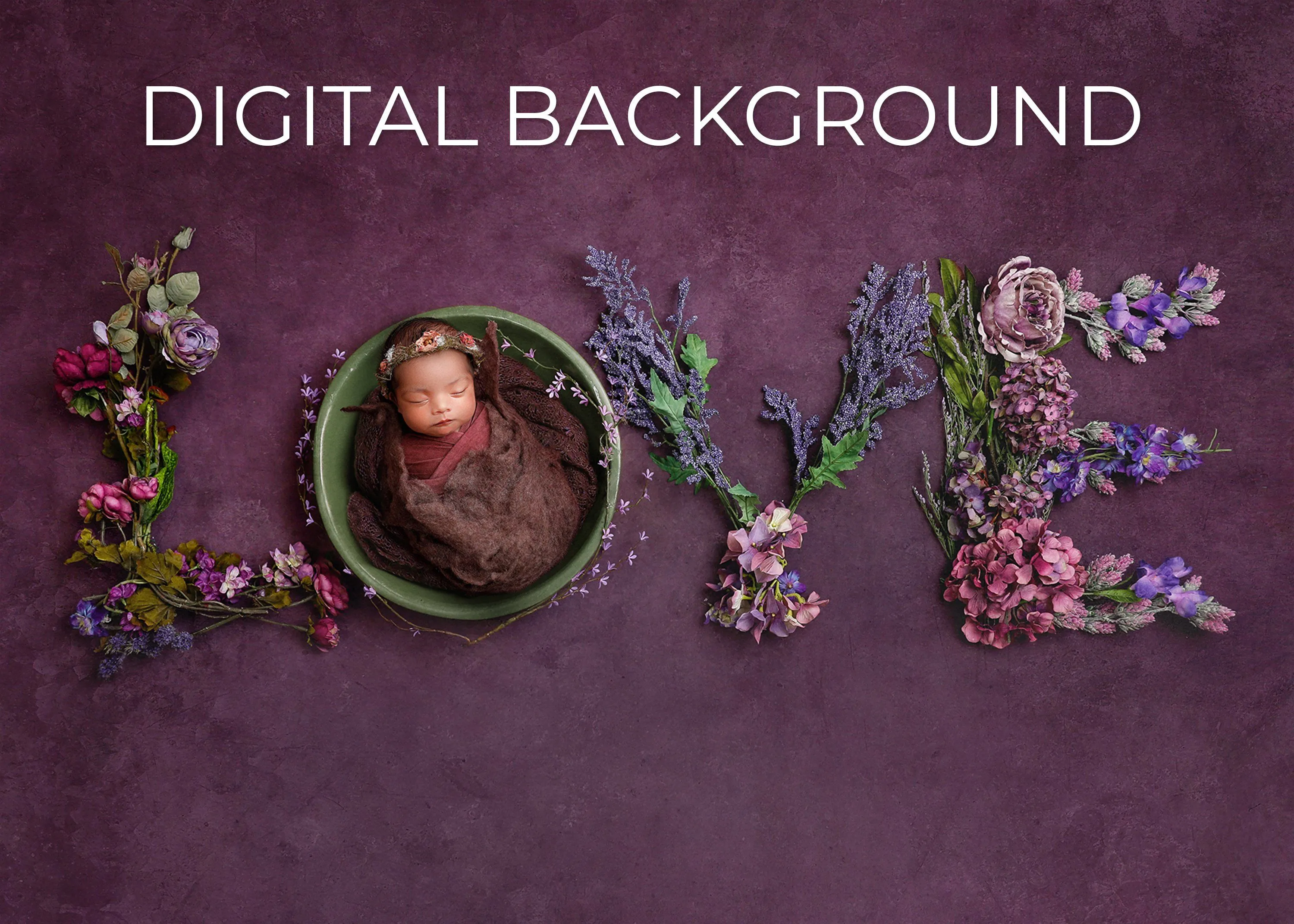 Purple Floral Love (Ana Brandt Digital)