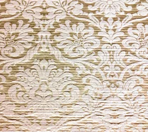 Quadrille Woven Fabric: Renata Damask - Ivory; Imported from Italy