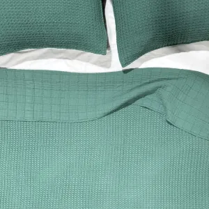Quilt - Forest Green Waffle Quilted