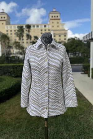 Quilted Beige Zebra Jacket