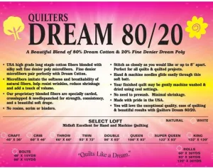 Quilter's Dream 80/20 Craft Size 46 x 36