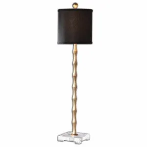 Quindici Metal Bamboo Gold Leaf One-Light Buffet Lamp
