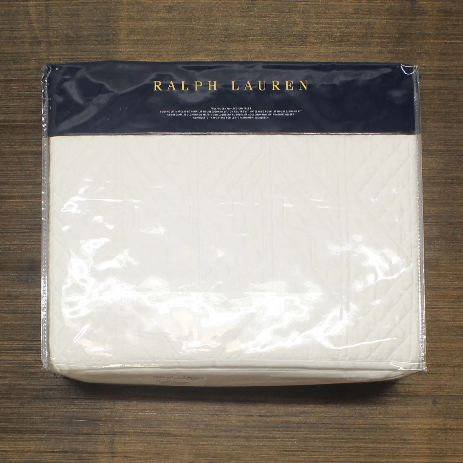 Ralph Lauren HOME Oakfield Full / Queen Quilted Coverlet Parchment (Off-White)