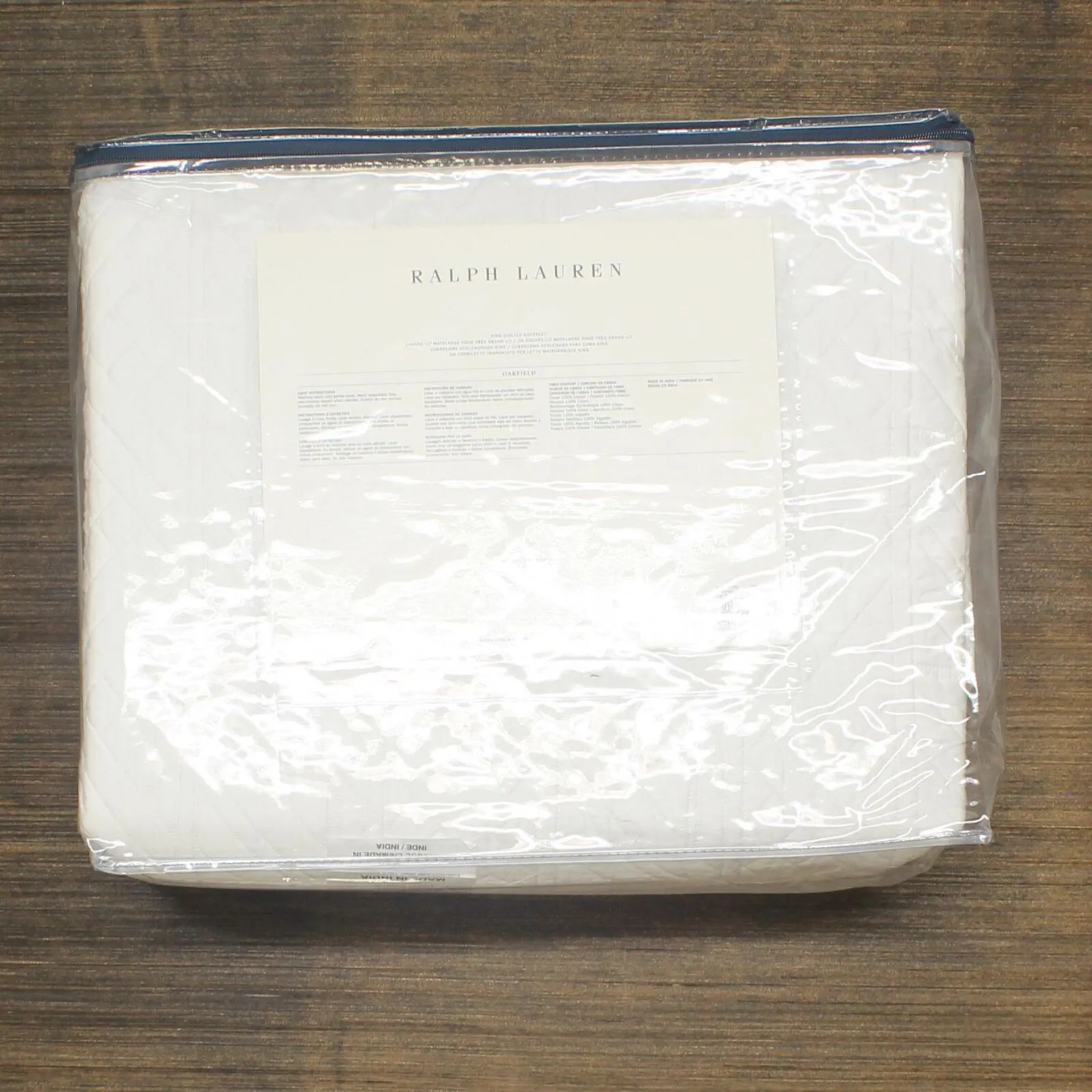 Ralph Lauren HOME Oakfield King Size Parchment (Off-White) Quilted Coverlet