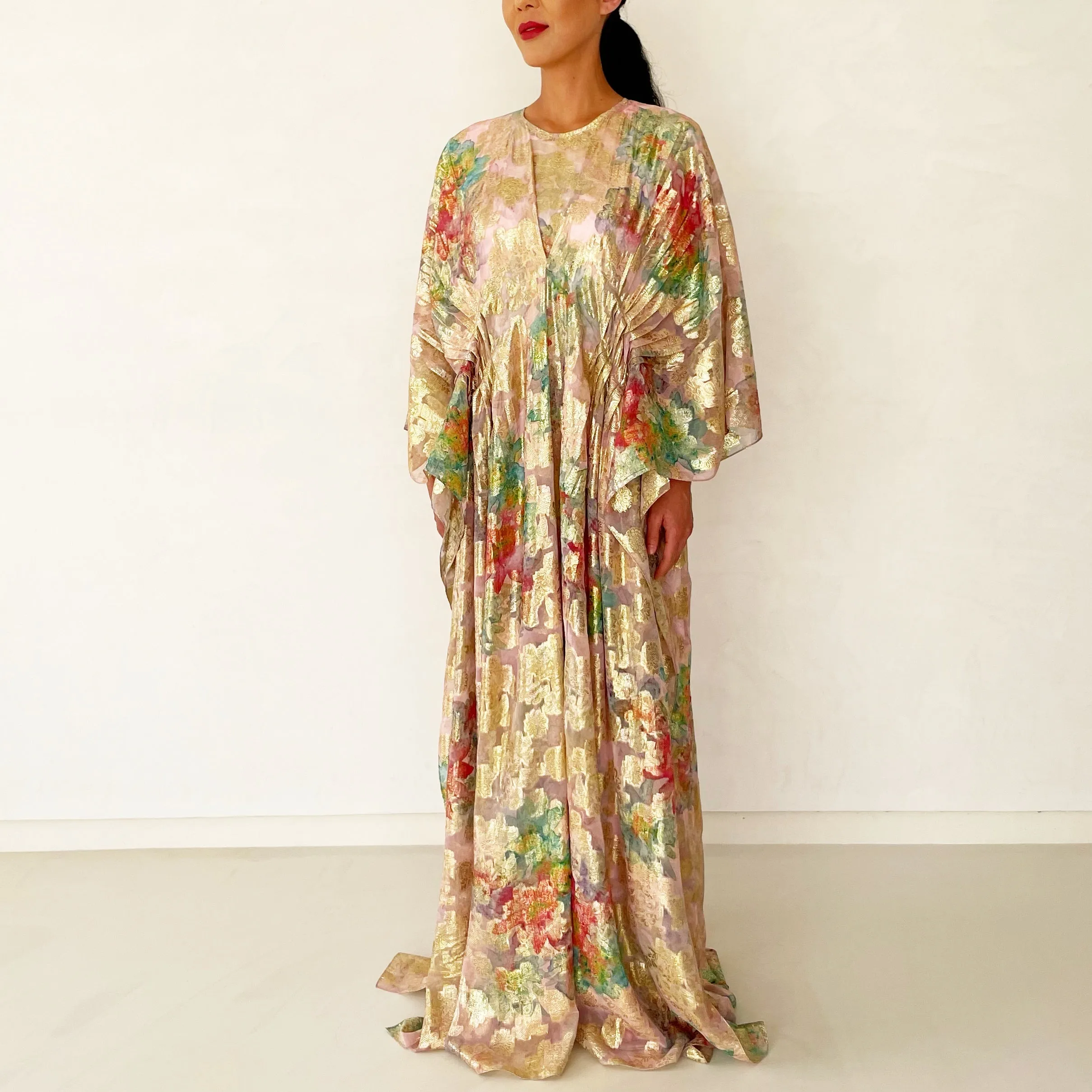 RAM22 VIBRANT FRENCH LAMÉ CHIFFON KAFTAN