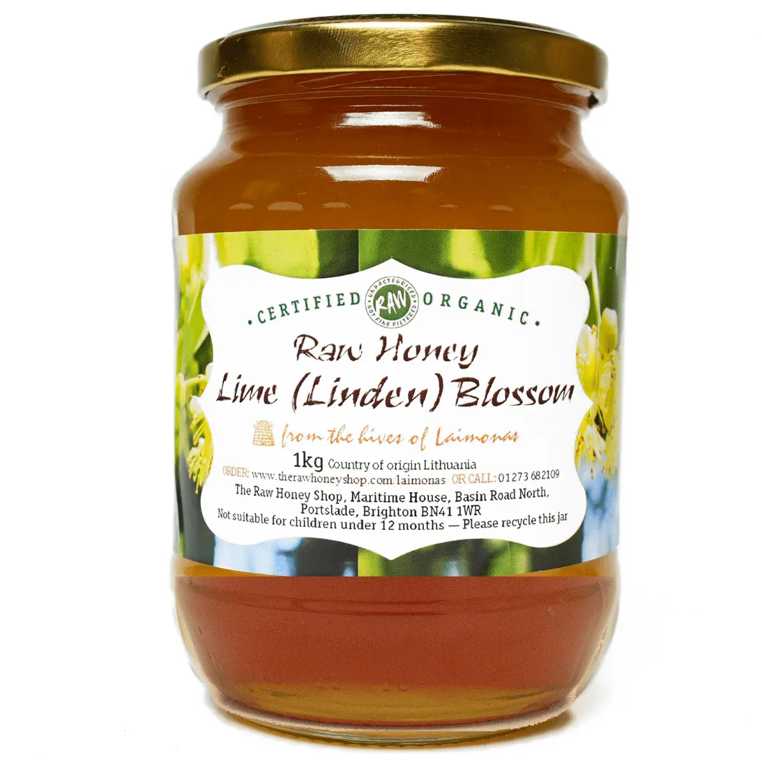 Raw Organic Lime (Linden) Blossom Honey - 1kg