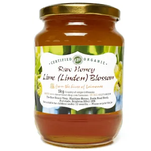 Raw Organic Lime (Linden) Blossom Honey - 1kg