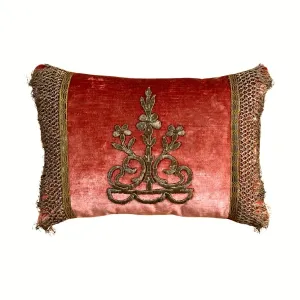RESERVED: Antique Ottoman Empire Raised Gold Metallic Embroidery (#E071723A&B | 12 x 17")
