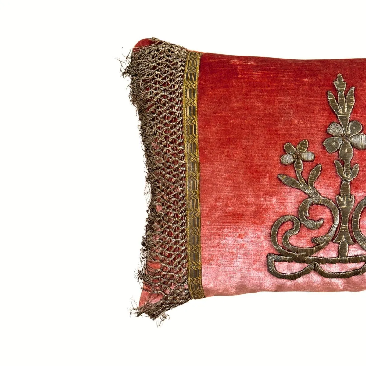 RESERVED: Antique Ottoman Empire Raised Gold Metallic Embroidery (#E071723A&B | 12 x 17")