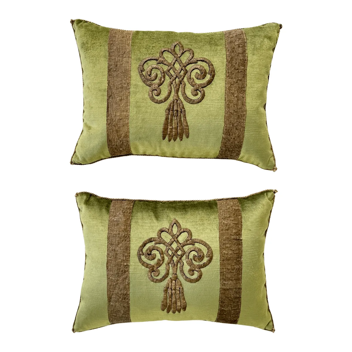 RESERVED: Antique Ottoman Empire Raised Metallic Embroidery (#E092023A&B | 13 x 18")