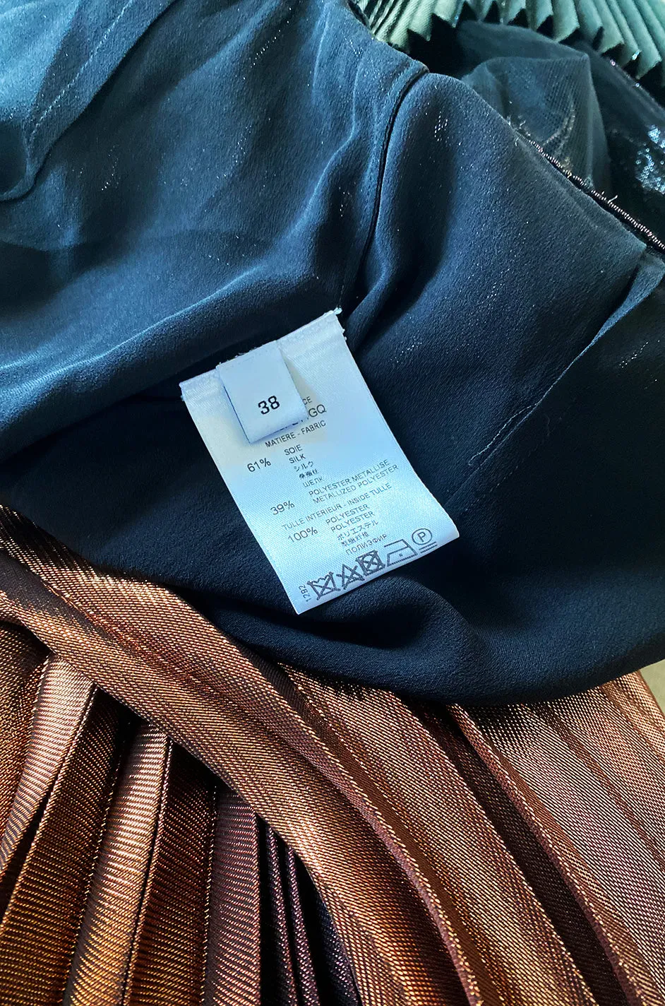 Resort 2019 Givenchy by Clare Waight Keller Metallic Pleated Lame Dress
