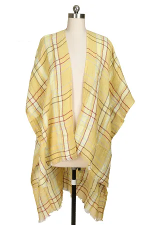 REVERIE PLAID KIMONO GOLDENROD