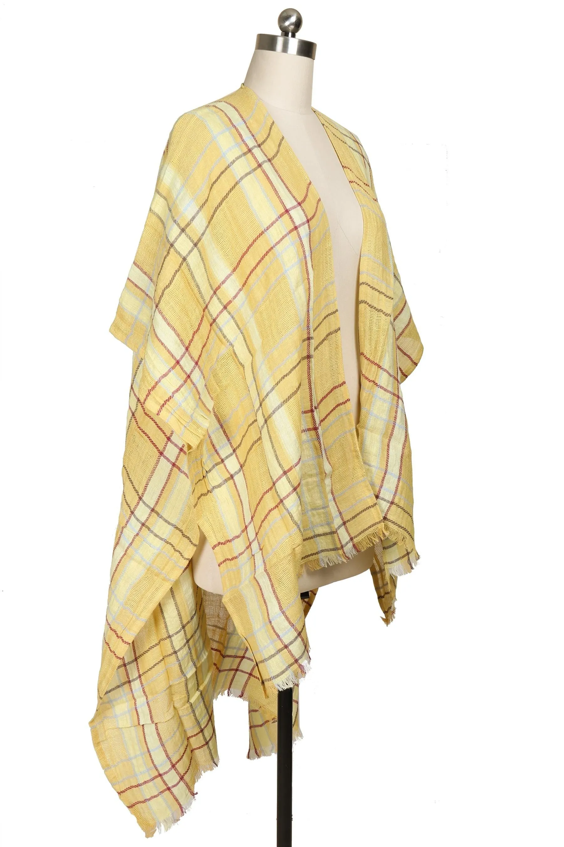 REVERIE PLAID KIMONO GOLDENROD