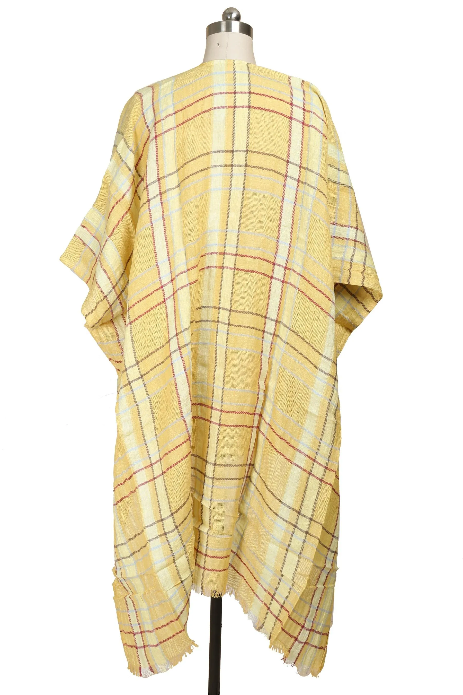 REVERIE PLAID KIMONO GOLDENROD