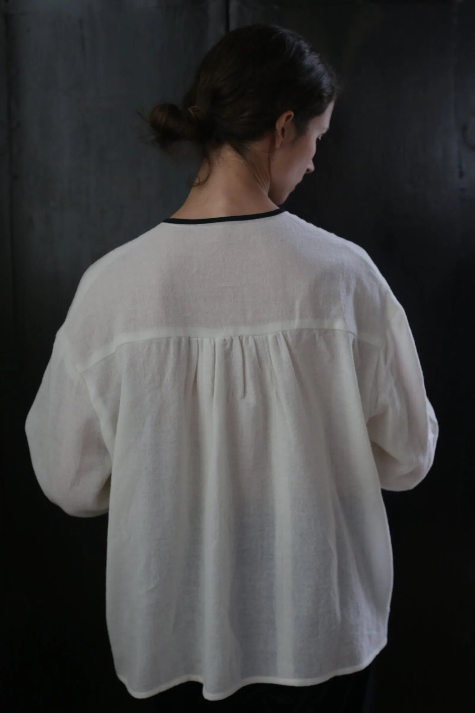 Ribbon Shirt - Japanese Wool Gauze