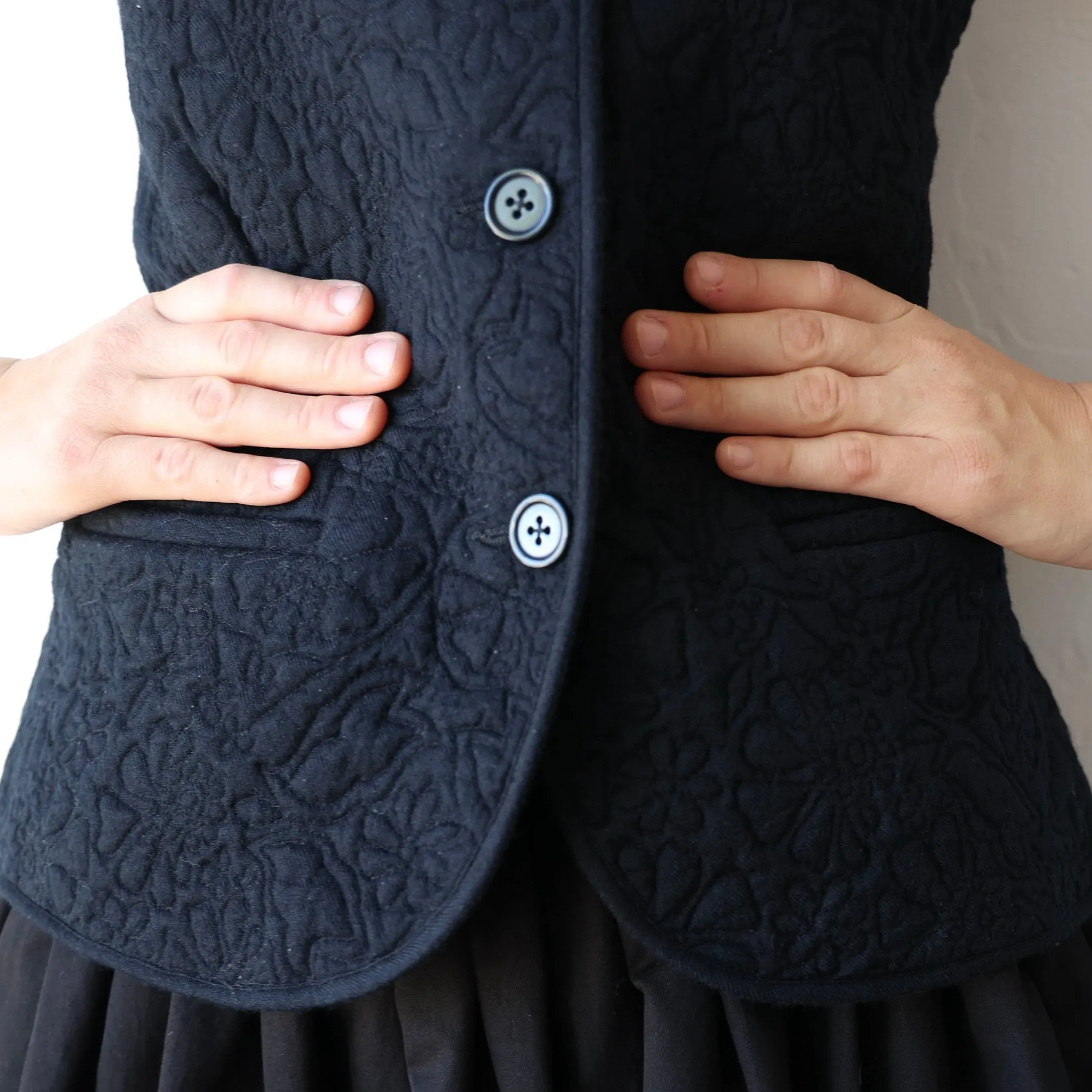 Rubia & Neel Quilted Vest - Black