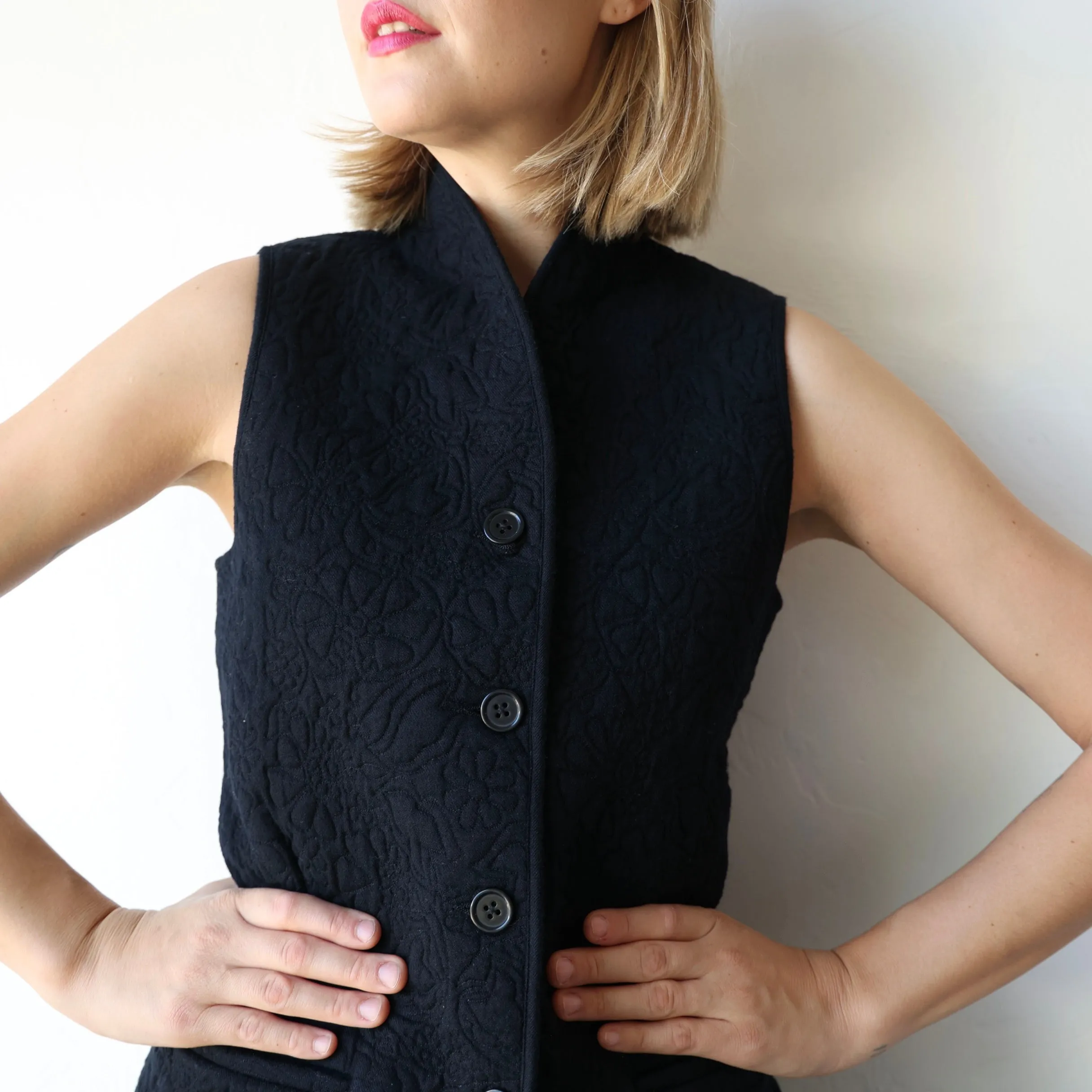 Rubia & Neel Quilted Vest - Black