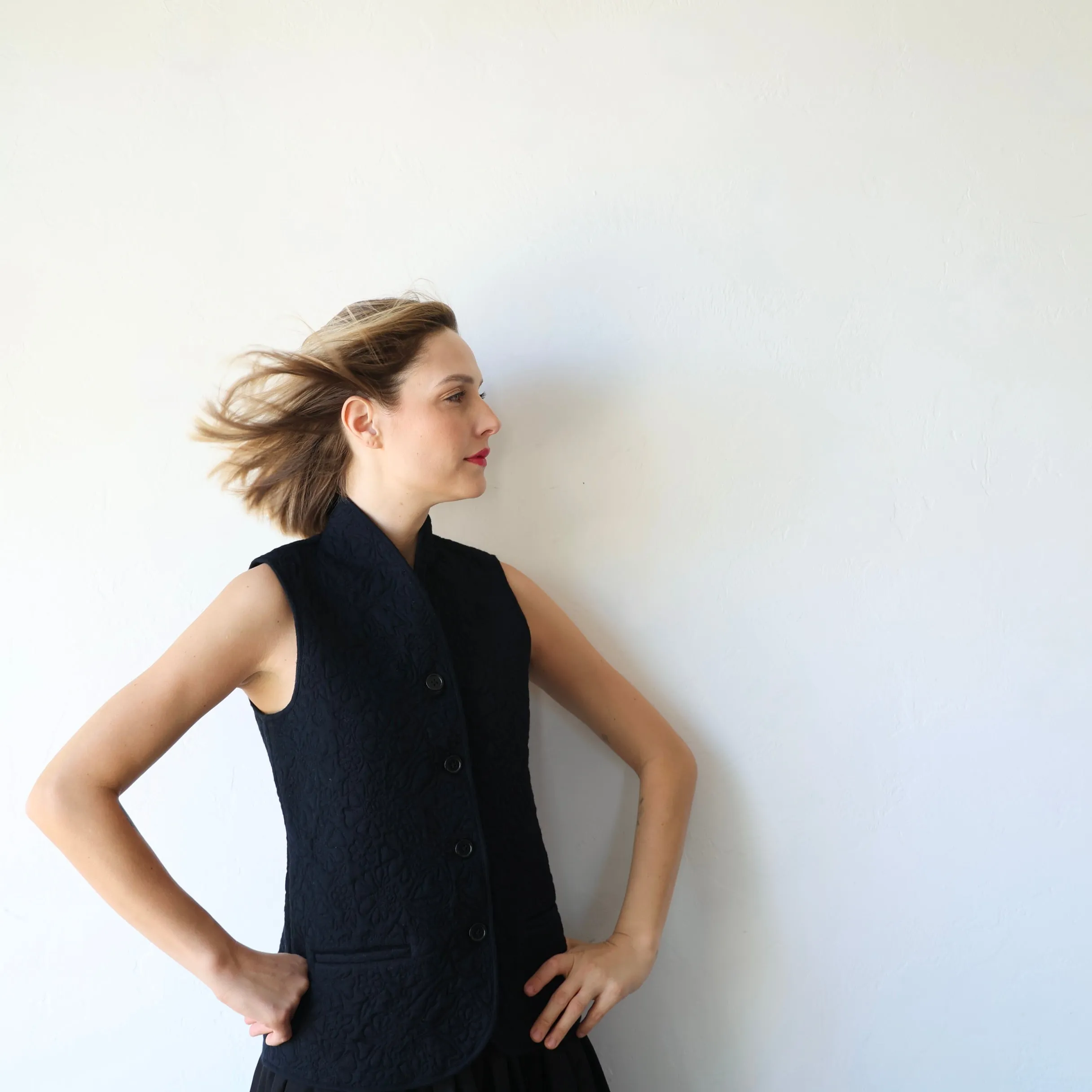 Rubia & Neel Quilted Vest - Black