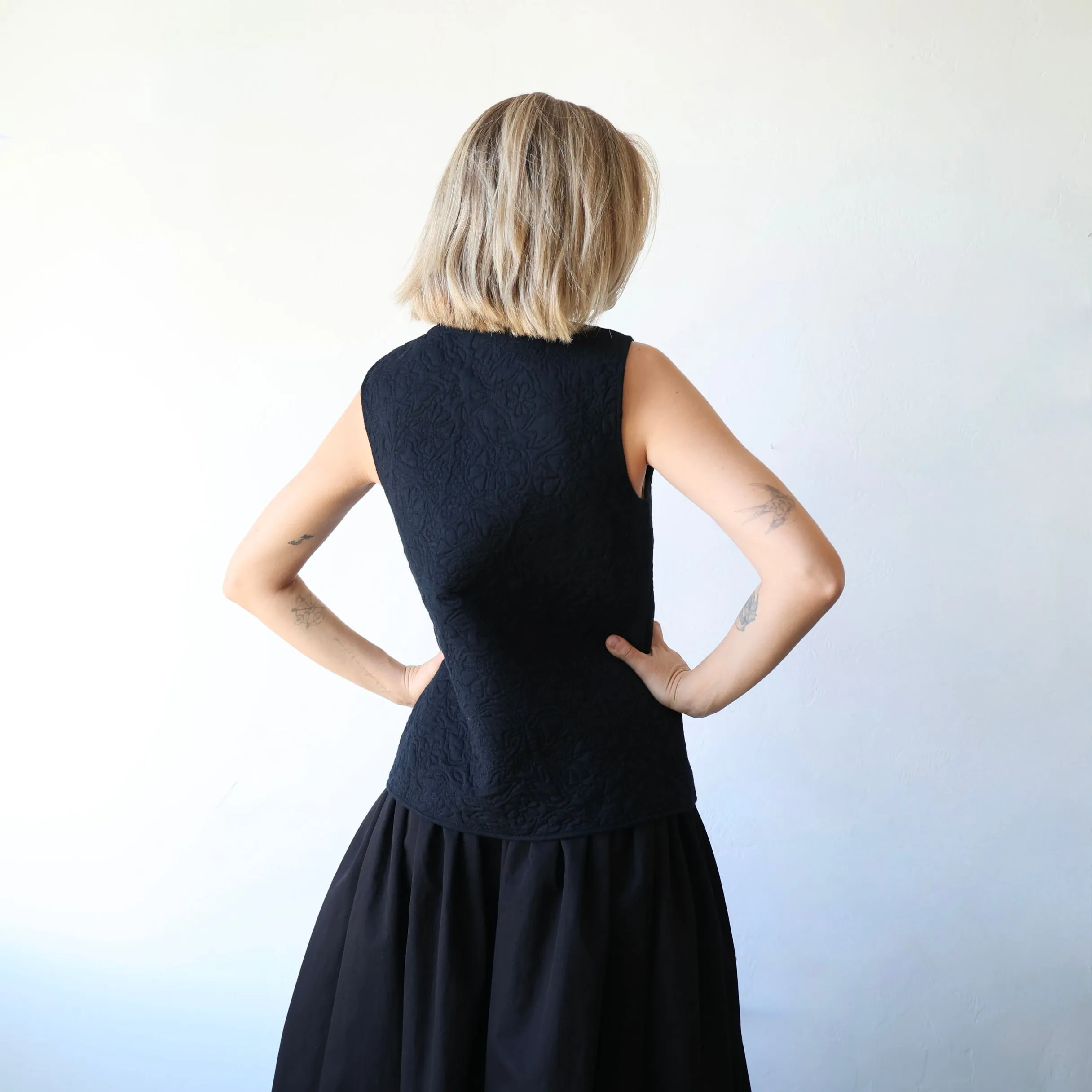 Rubia & Neel Quilted Vest - Black