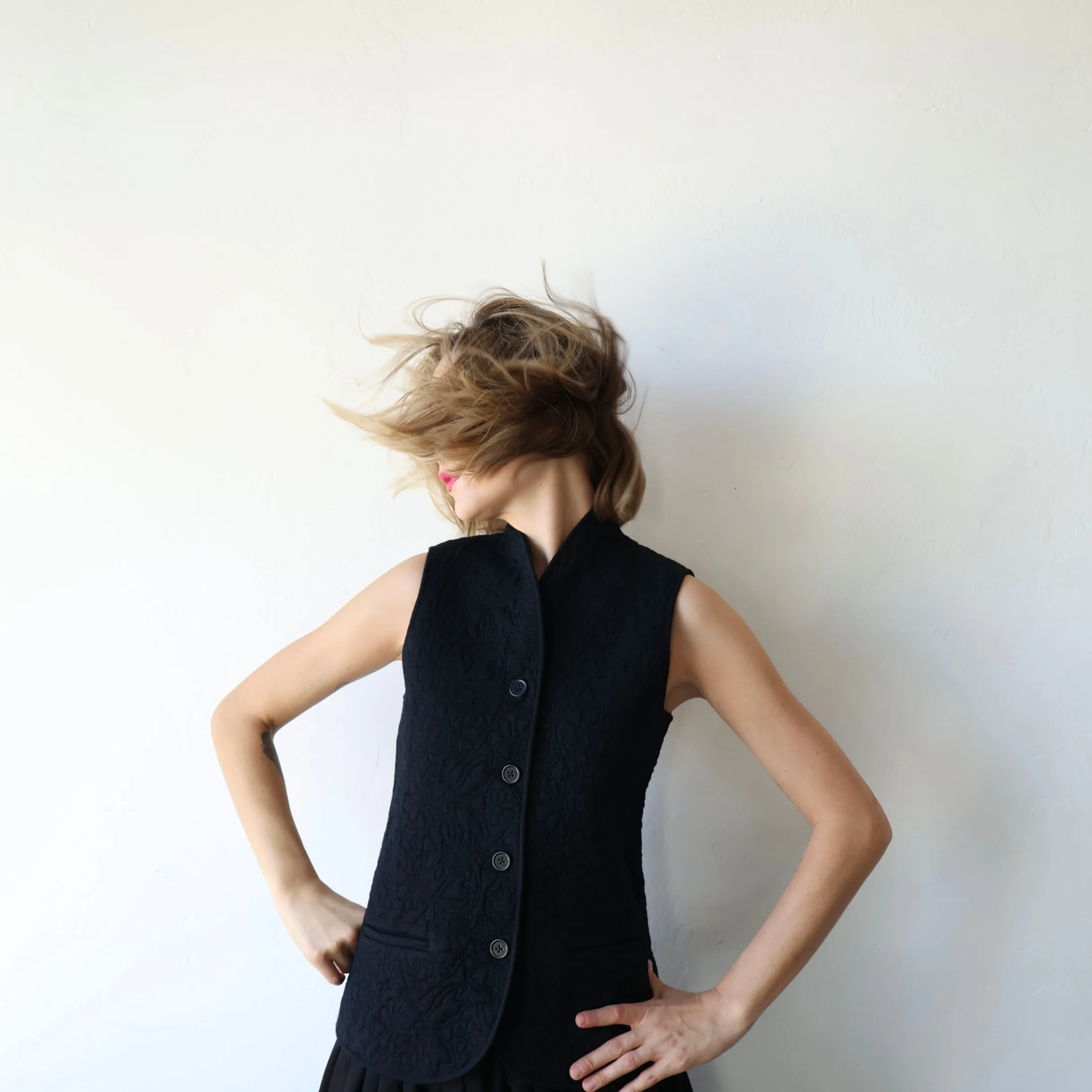 Rubia & Neel Quilted Vest - Black