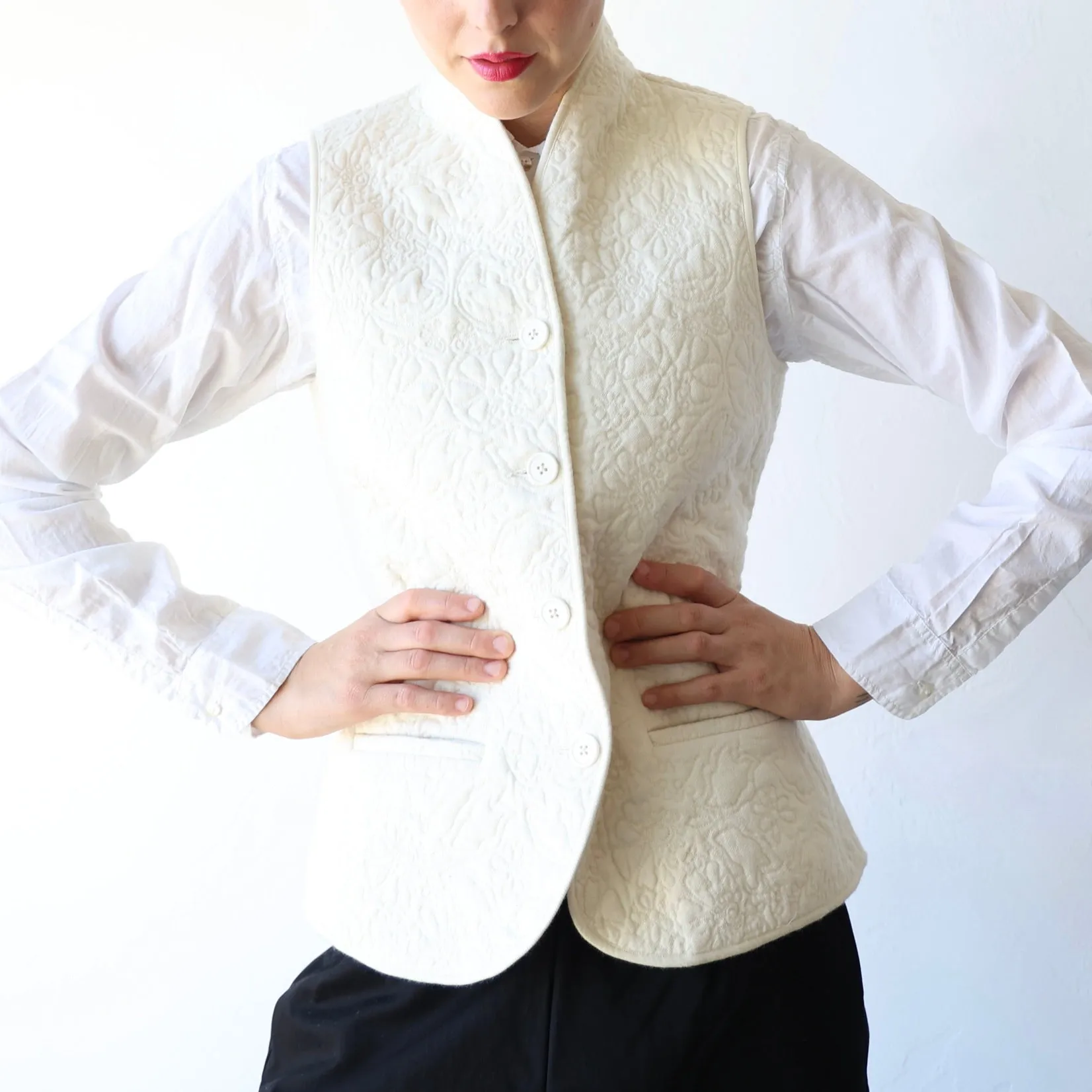 Rubia & Neel Quilted Vest - Cream