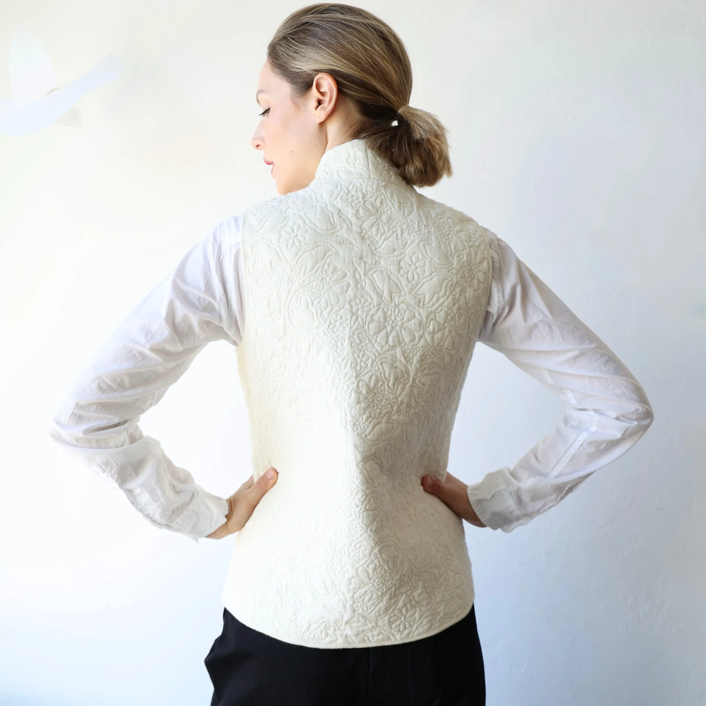 Rubia & Neel Quilted Vest - Cream