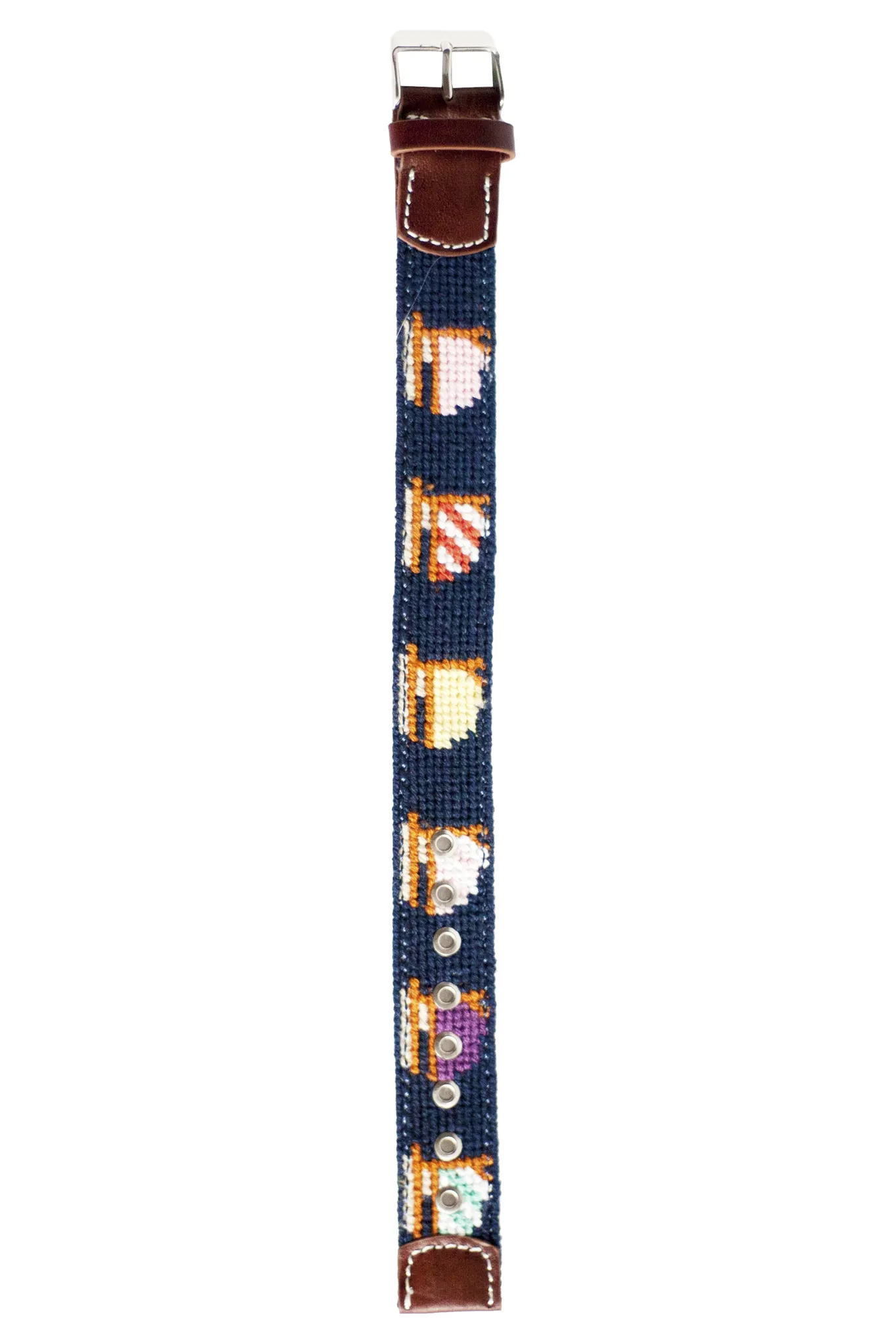 Sailboat Needlepoint Watch Strap