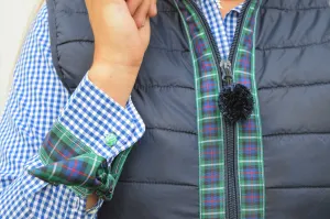 SALE - S, 2XL & 3XL - Maggie May Ribbon Puffer Vest (PF18) *FINAL SALE*