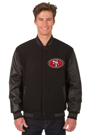 San Francisco 49ers Reversible Wool and Leather Jacket