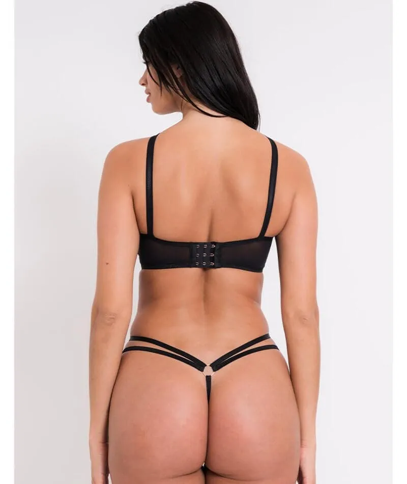 Scantilly Centrepiece Half Cup Bra - Black