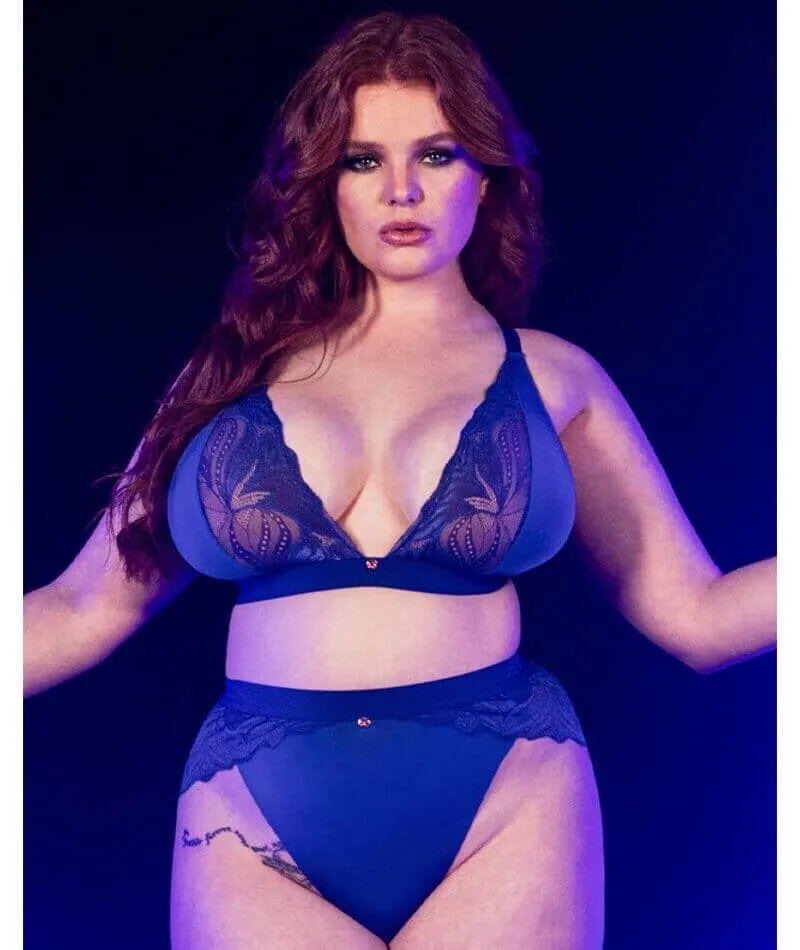 Scantilly Indulgence High Waist Brief - Ultraviolet Blue