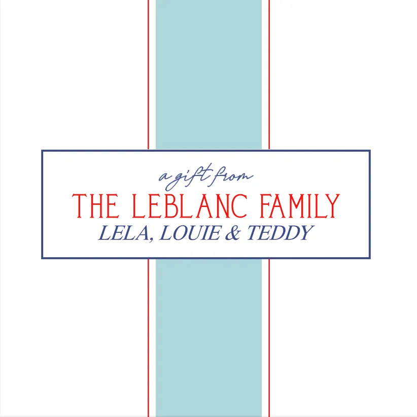Sea Island Stripe LIGHT BLUE and RED