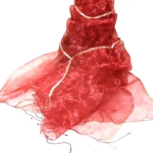 Sheer Silk Scarf, Fuchsia