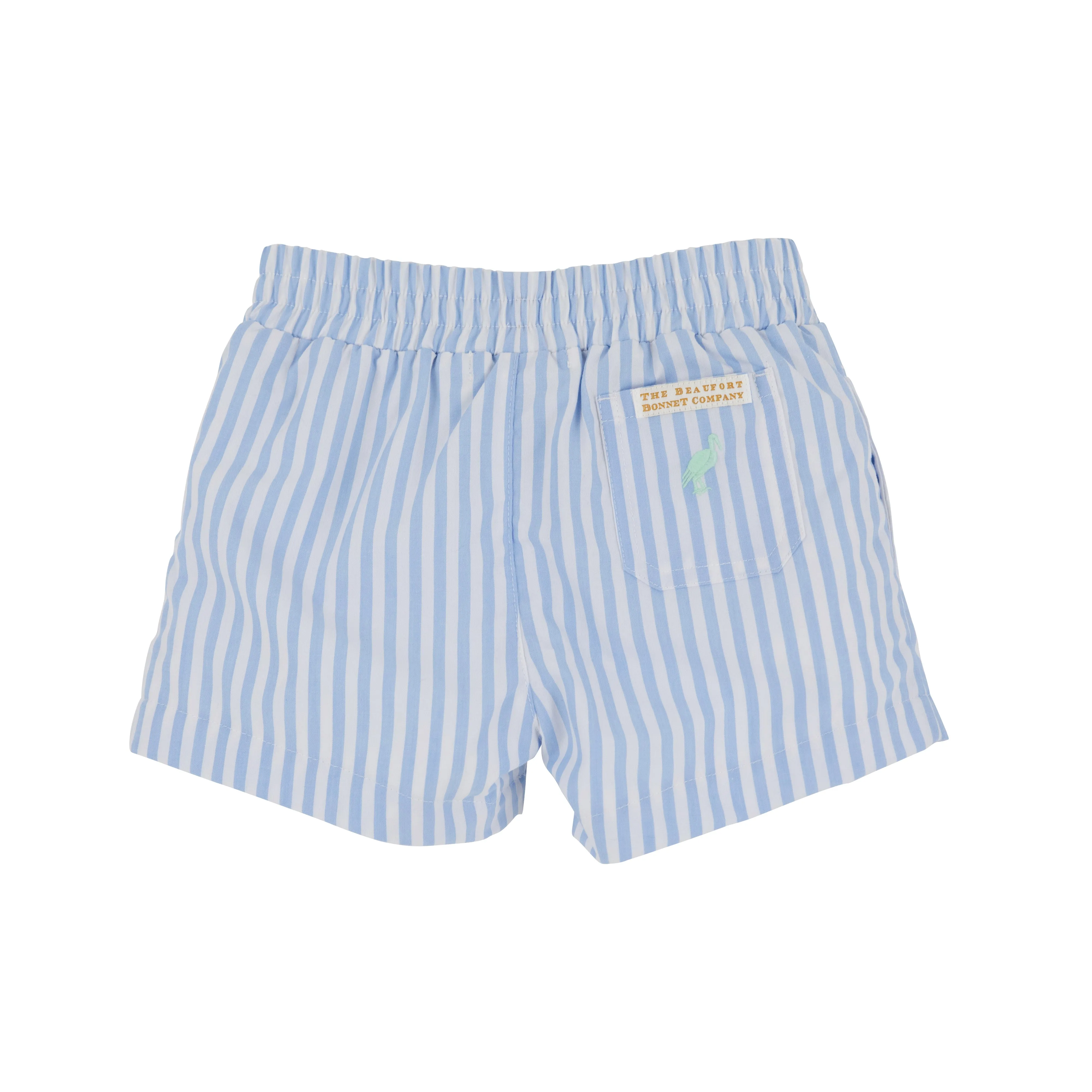 Sheffield Shorts - Beale Street Blue Stripe with Grace Bay Green Stork