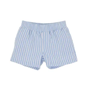 Sheffield Shorts - Beale Street Blue Stripe with Grace Bay Green Stork