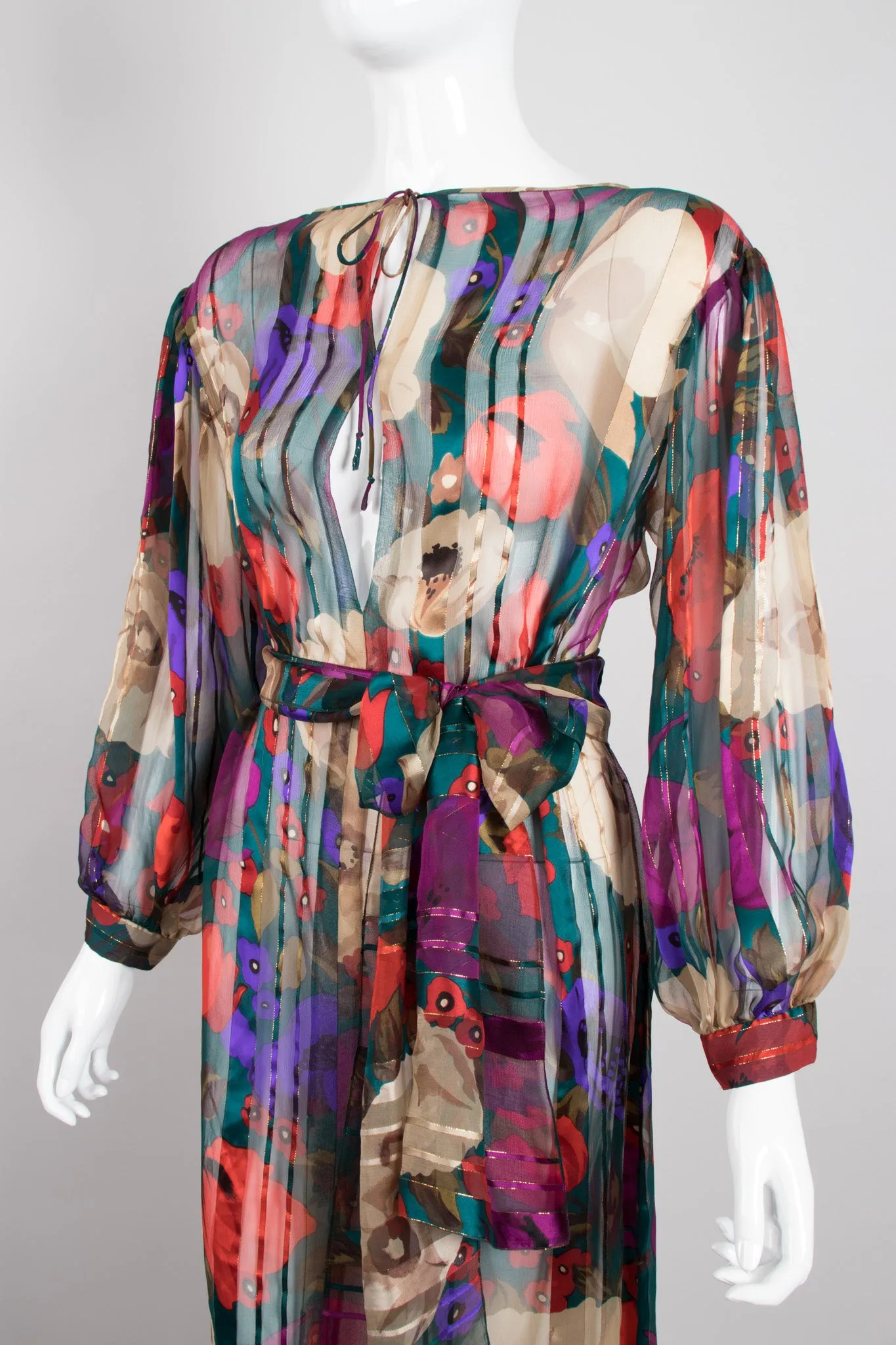 Silk Chiffon Floral Dress