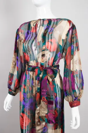 Silk Chiffon Floral Dress