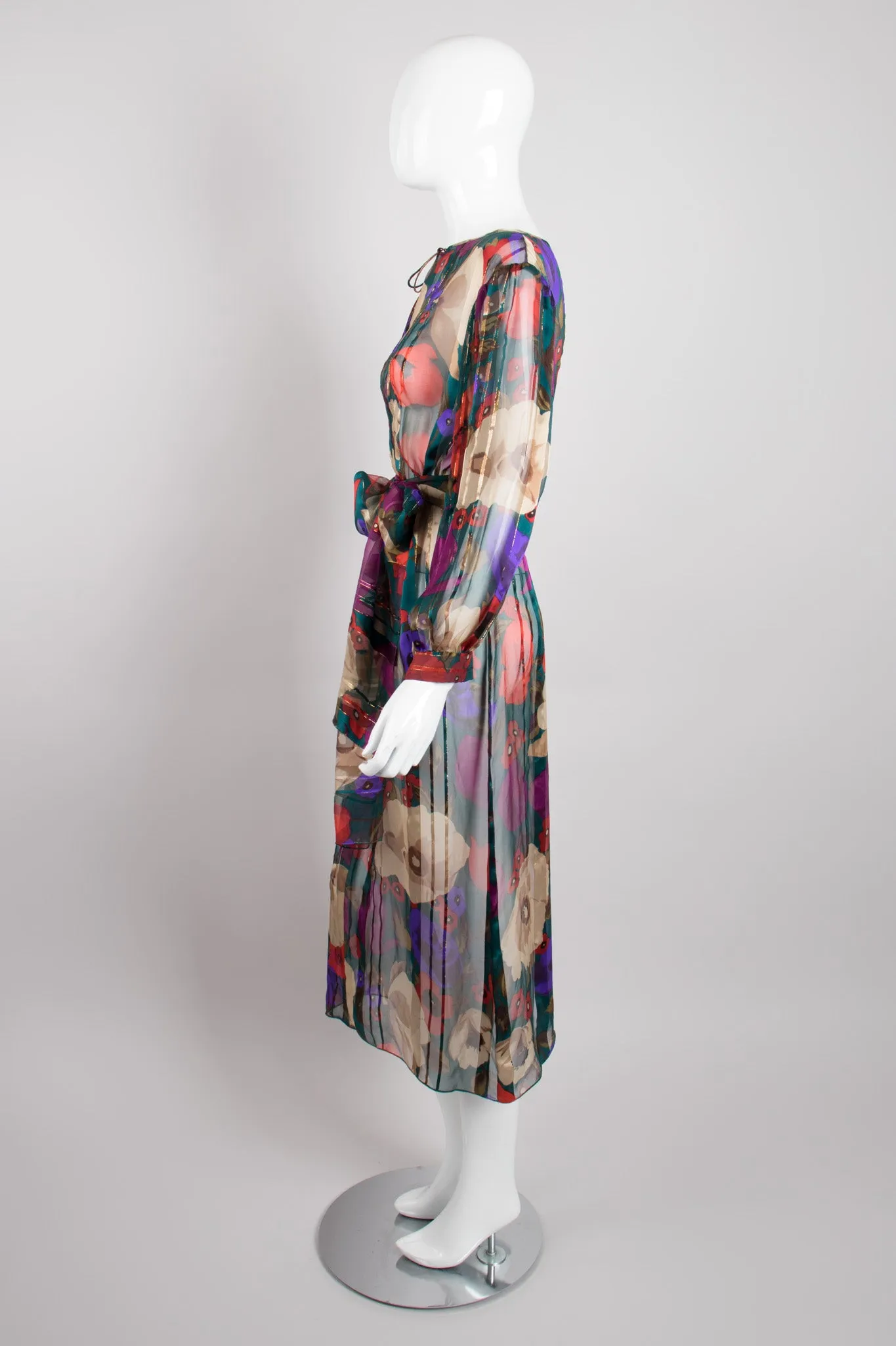 Silk Chiffon Floral Dress