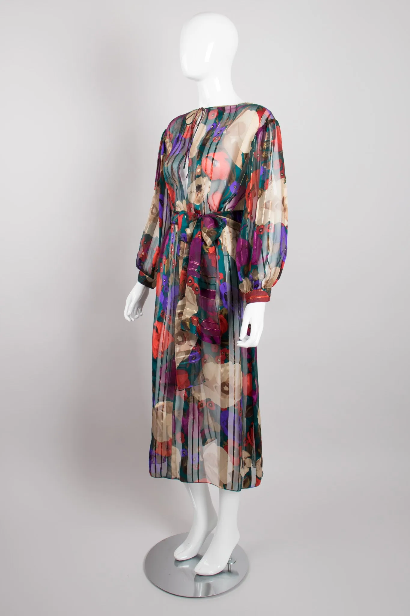 Silk Chiffon Floral Dress