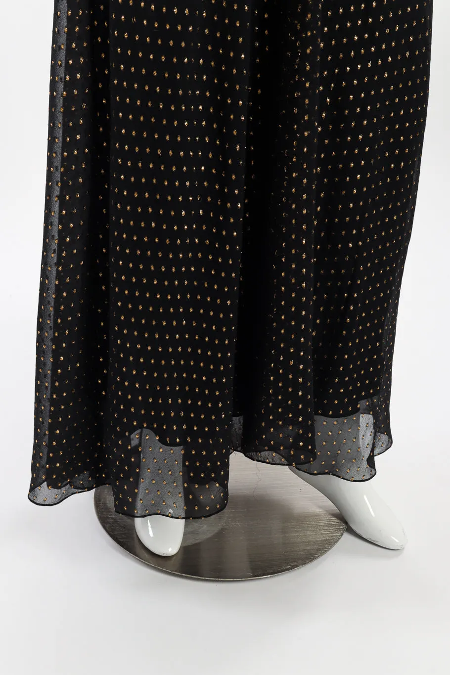 Silk Lamé Dot Halter Dress