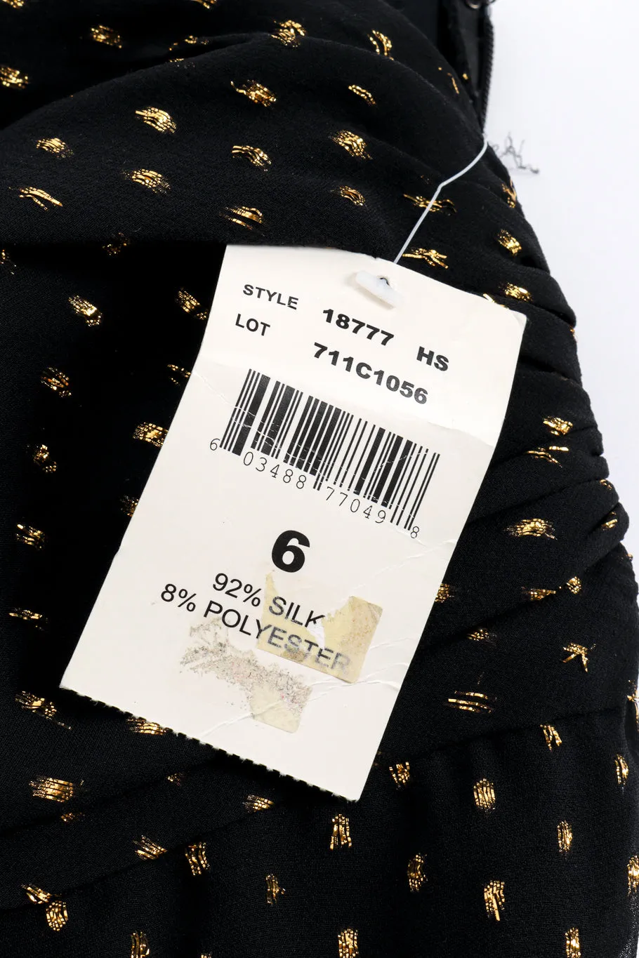 Silk Lamé Dot Halter Dress