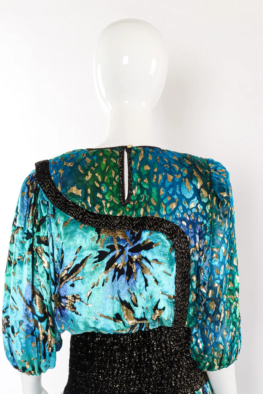 Silk Velvet Lamé Dress