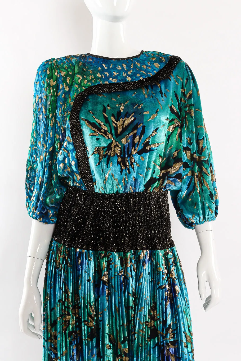 Silk Velvet Lamé Dress